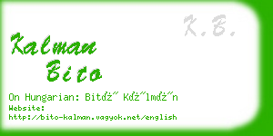 kalman bito business card